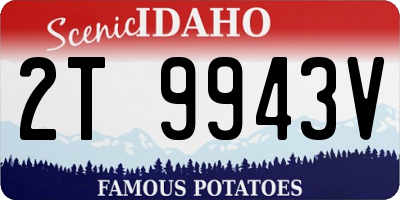 ID license plate 2T9943V