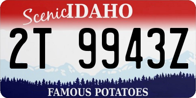 ID license plate 2T9943Z