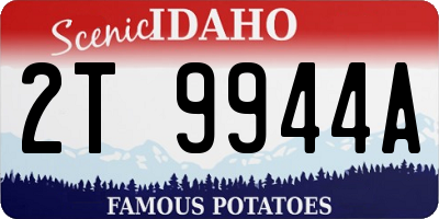 ID license plate 2T9944A