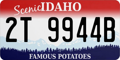 ID license plate 2T9944B