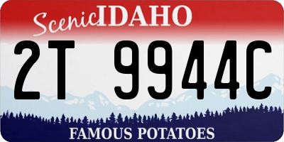 ID license plate 2T9944C