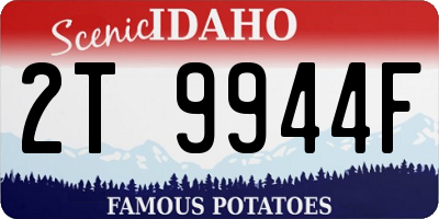 ID license plate 2T9944F