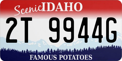 ID license plate 2T9944G