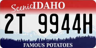 ID license plate 2T9944H