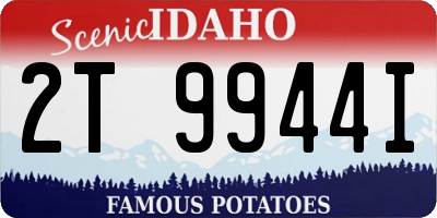 ID license plate 2T9944I