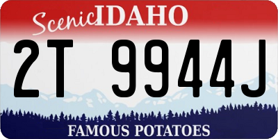 ID license plate 2T9944J