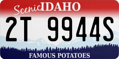 ID license plate 2T9944S