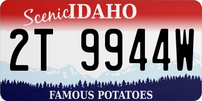 ID license plate 2T9944W