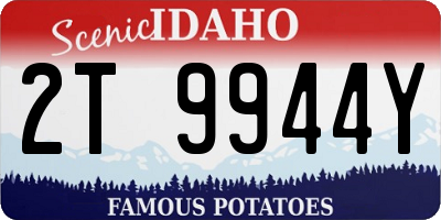 ID license plate 2T9944Y