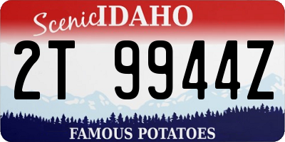 ID license plate 2T9944Z