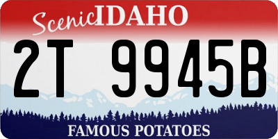 ID license plate 2T9945B