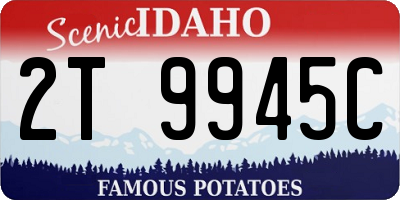 ID license plate 2T9945C