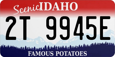 ID license plate 2T9945E