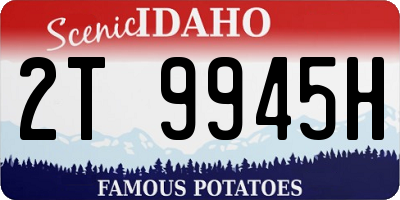 ID license plate 2T9945H