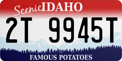 ID license plate 2T9945T