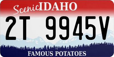 ID license plate 2T9945V