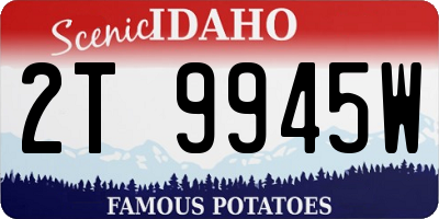 ID license plate 2T9945W