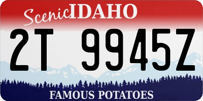 ID license plate 2T9945Z