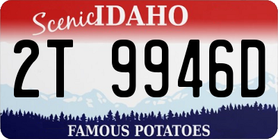 ID license plate 2T9946D