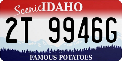 ID license plate 2T9946G