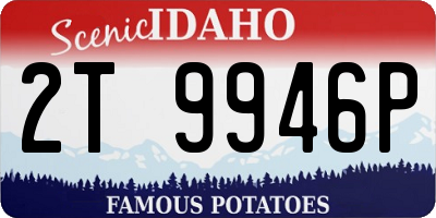 ID license plate 2T9946P