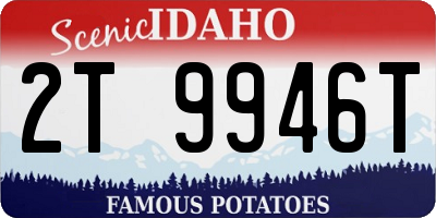 ID license plate 2T9946T