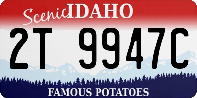 ID license plate 2T9947C