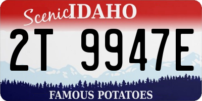 ID license plate 2T9947E