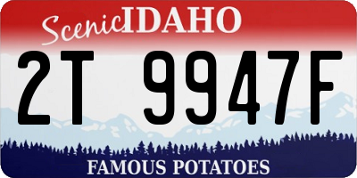 ID license plate 2T9947F