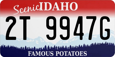 ID license plate 2T9947G