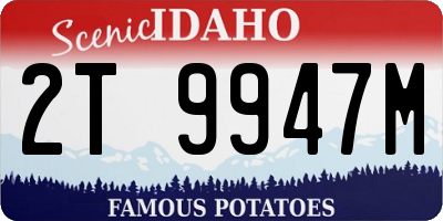 ID license plate 2T9947M