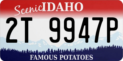 ID license plate 2T9947P