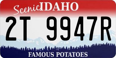 ID license plate 2T9947R