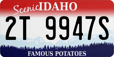 ID license plate 2T9947S