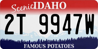 ID license plate 2T9947W