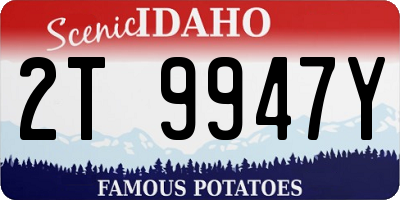 ID license plate 2T9947Y