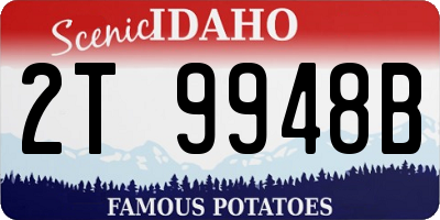 ID license plate 2T9948B