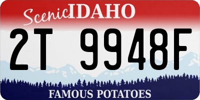 ID license plate 2T9948F