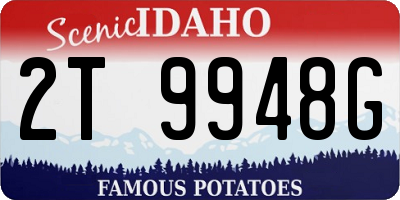 ID license plate 2T9948G