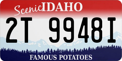 ID license plate 2T9948I