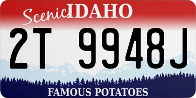 ID license plate 2T9948J