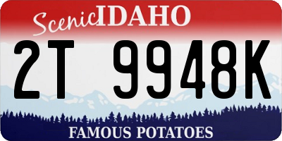 ID license plate 2T9948K