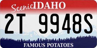 ID license plate 2T9948S