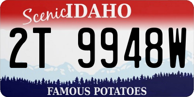 ID license plate 2T9948W