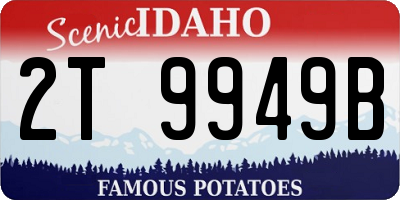 ID license plate 2T9949B