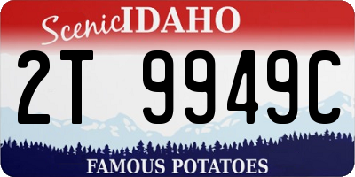 ID license plate 2T9949C