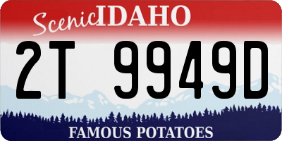 ID license plate 2T9949D