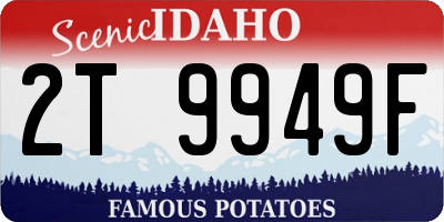 ID license plate 2T9949F