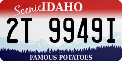 ID license plate 2T9949I