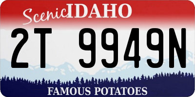 ID license plate 2T9949N